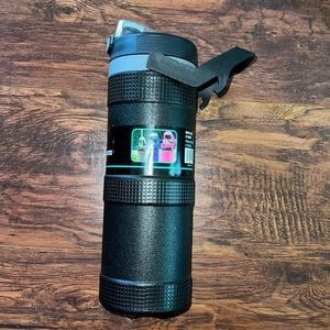 NEW wellness Foam insulated water bottle with carry handle 32oz Black flip top